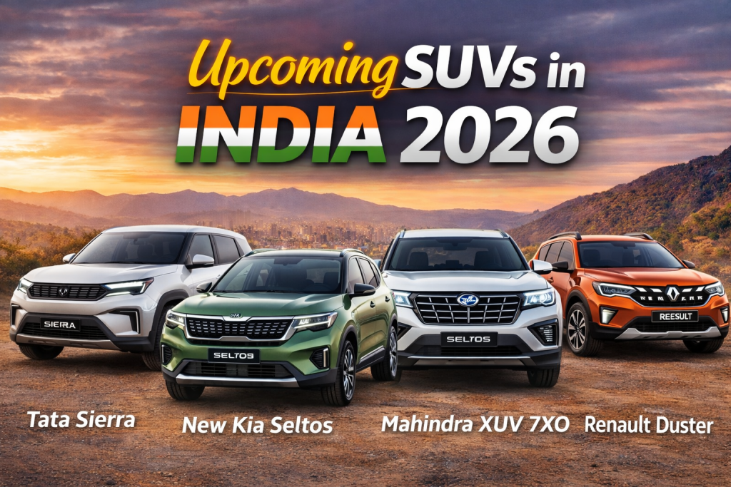 Top Upcoming Cars & SUVs in India 2026 — Sierra, Seltos, 7XO & Duster